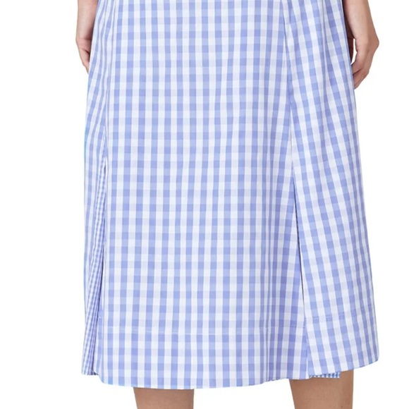 Thakoon x RTR 
Gingham Wrap Midi Skirt Blue Gingham Women's Skirt - Picture 3 of 12